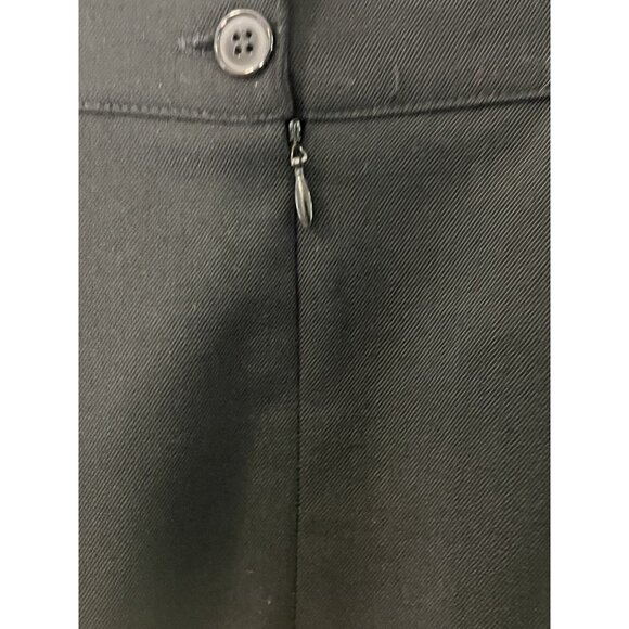 Hawksley & Wight Black Wool Skirt Sz 10 Fully Lined 100% Wool Back Slit Mature - Picture 4 of 11